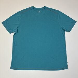 Tommy Bahama T-Shirt Men’s 2XL Teal Tencel Blend Relaxed Fit